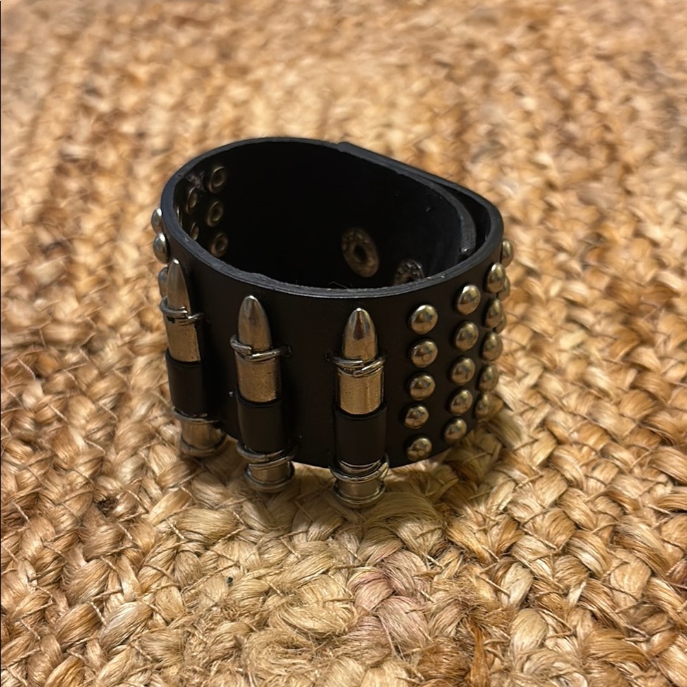 Black Studded Bullet Bracelet